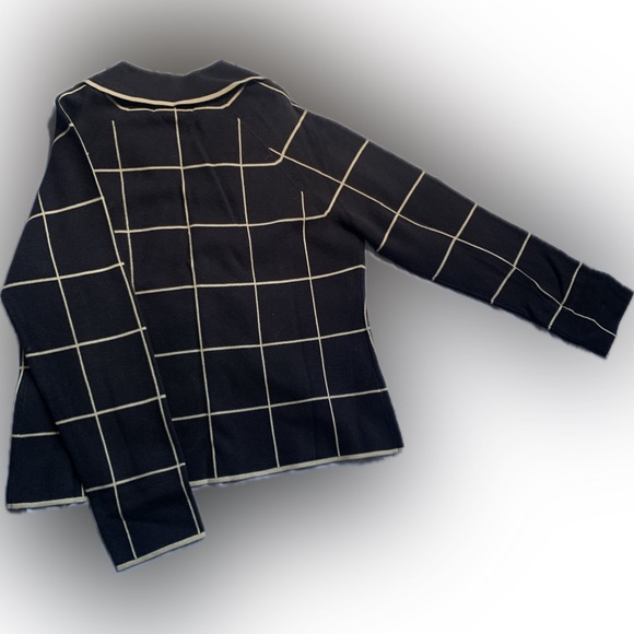 Sweater with collar from MERCER & MADISON black and beige cardigan, large - Picture 4 of 5